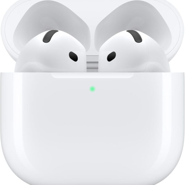 Apple AirPods 4 หูฟังไร้สาย หูฟังบลูทูธ พร้อมระบบตัดเสียงรบกวนแบบแอคทีฟ (การตัดเสียงรบกวน) เสียงปรับตามสภาพแวดล้อม (ระบบเสียงปรับตามสภาพแวดล้อม) โหมดโปร่งใส ( โหมดรับเสียงภายนอก) เสียงพื้นที่ส่วนตัวแบบปรับแต่งได้ ("เสียงเชิงมิติพื้นที่สำหรับคุณ) กล่องชาร์จแบบ USB-C ชาร์จแบบไร้สาย และชิป H2